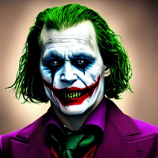 Prompt: johnny depp as the joker