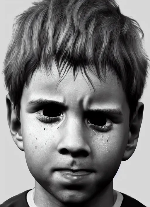 Image similar to portrait of cute crying Messi, photorealistic, 35mm, close-up, Octane render, trendingon Artstation