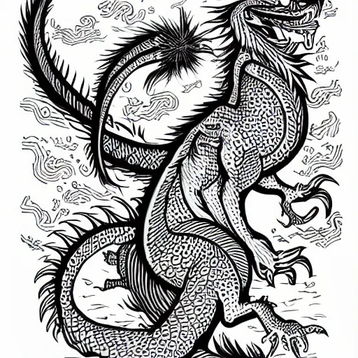 Prompt: mcbess illustration of a dragon, colorful!!!