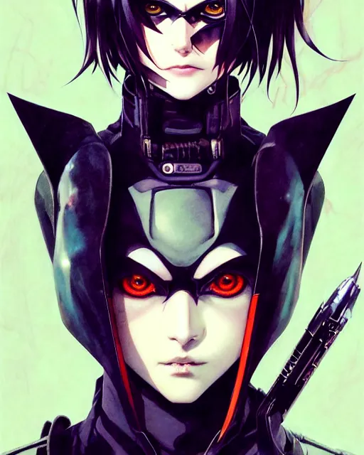 Image similar to portrait Anime Batman grunge punk sharp fine-face, pretty face, realistic shaded Perfect face, fine details. Anime. Gotham realistic shaded lighting by katsuhiro otomo ghost-in-the-shell, magali villeneuve, artgerm, rutkowski Jeremy Lipkin and Giuseppe Dangelico Pino and Michael Garmash and Rob Rey