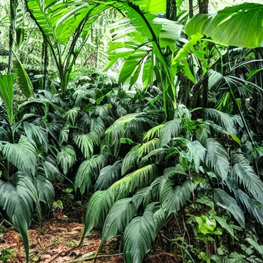 Prompt: forest full of black tacca chantrieri, beautiful, stunning