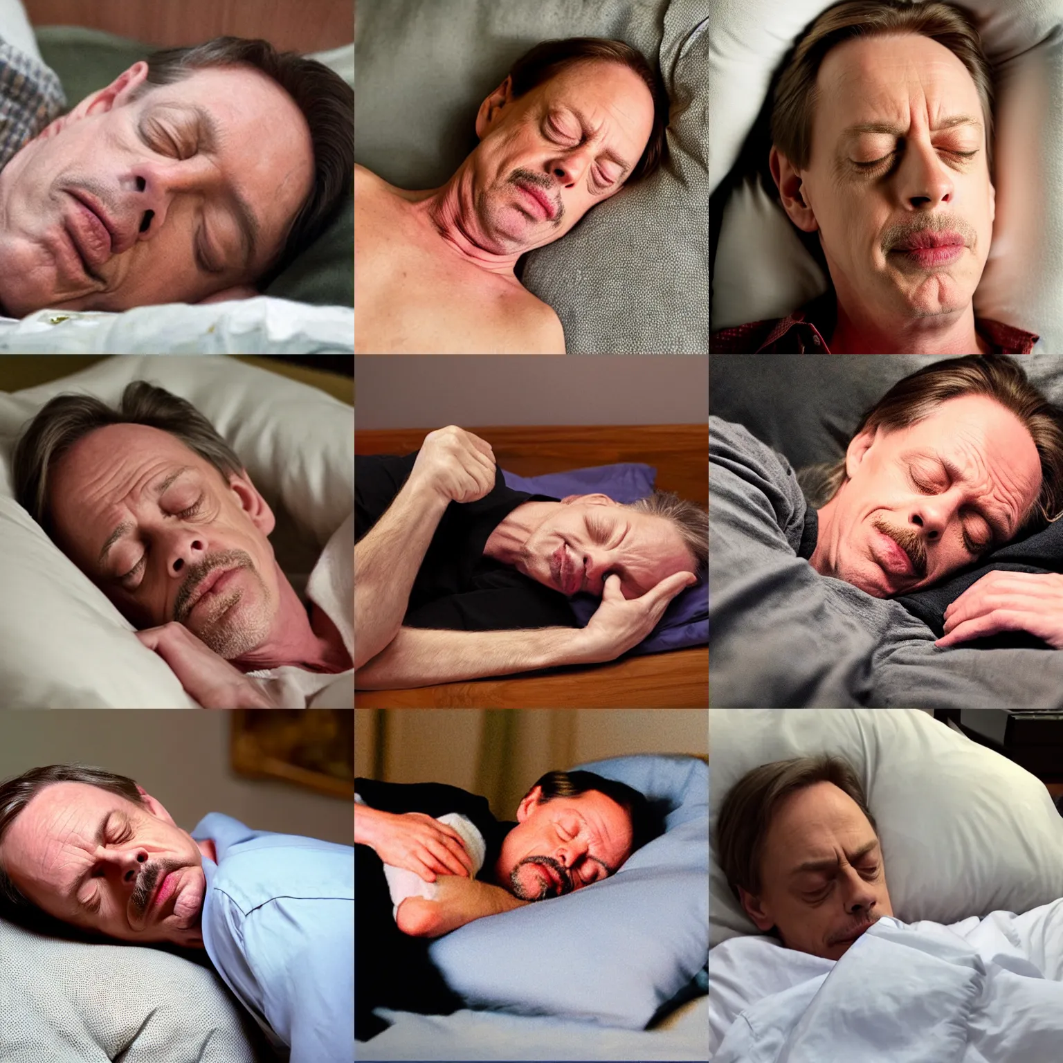 Image similar to Steve Buscemi sleeping peacefully