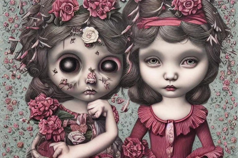 Image similar to insanely detailed art, Mark ryden style