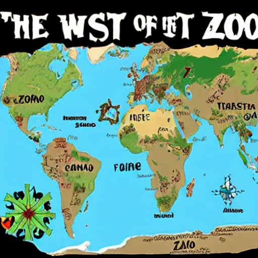 Prompt: Map of the worst zoo