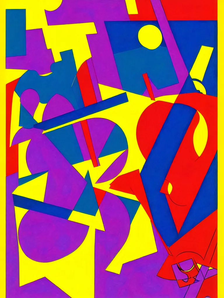 Image similar to comic book cover by kazimir malevitch suprematism avant - garde ( moebius ) hype kaws, procreate 2 0 2 2 print