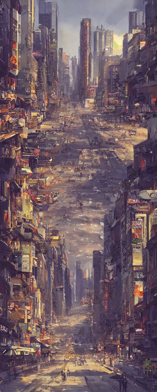 Image similar to bustling streets by Mikael Widegren on artstation