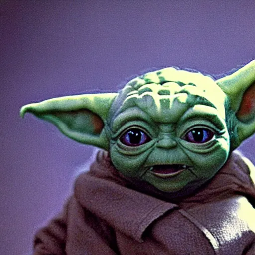 Image similar to screaming baby yoda having a tantrum, intricate detail, beautiful aesthetic, photorealistic, award winning professional cinematic composition, volumetric lighting, 8 k