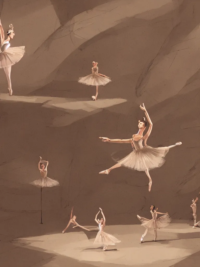 Image similar to ballet at the theater by disney concept artists, blunt borders, rule of thirds