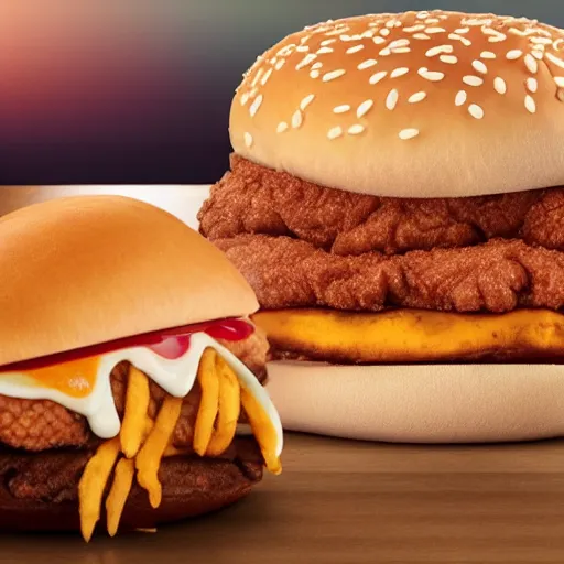 Prompt: morbid obesity epidemic, mcdonalds, kfc, fast food, photoreal