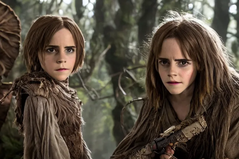 Image similar to emma watson plays a gelfling in the dark crystal : age of resistance, highly detailed, cinematic lighting, red weapon 8 k s 3 5, cooke anamorphic / i lenses