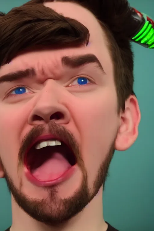 Image similar to Jacksepticeye screaming at the top of his voice