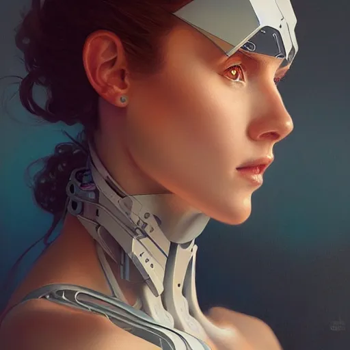 Prompt: a portrait of Robot painting, highly detailed, digital painting, artstation, concept art, sharp focus, illustration, art by artgerm and greg rutkowski and alphonse mucha