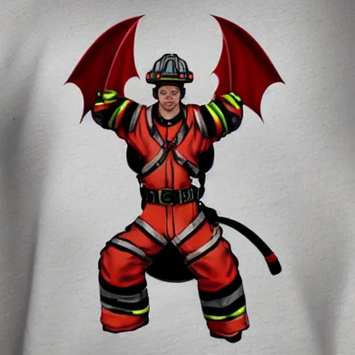 Image similar to muscular dragon firefighter