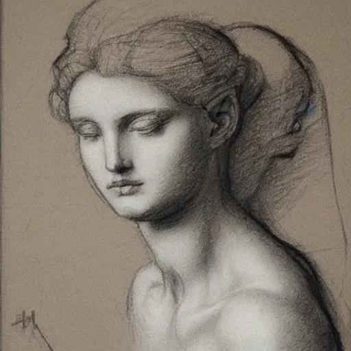 Image similar to of a beautiful girl sketched in pencil by michelangelo lots of little sketches a study of the female form ultra detail maximillist