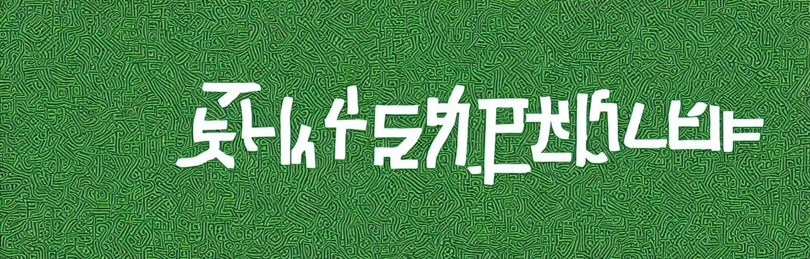 Image similar to blocky square white chinese font writing on a lime green background, geometric type, bold face type, display font, chinese, japanese, korean typography, chinese, chinese text, futuristic, rave, graphic design