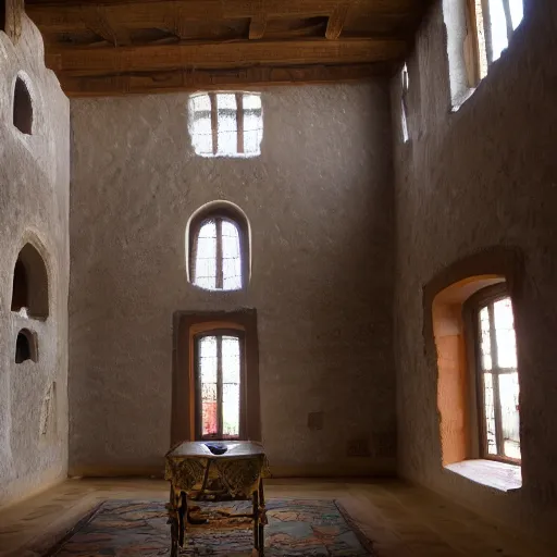 Image similar to sans inside of his castle, interior view