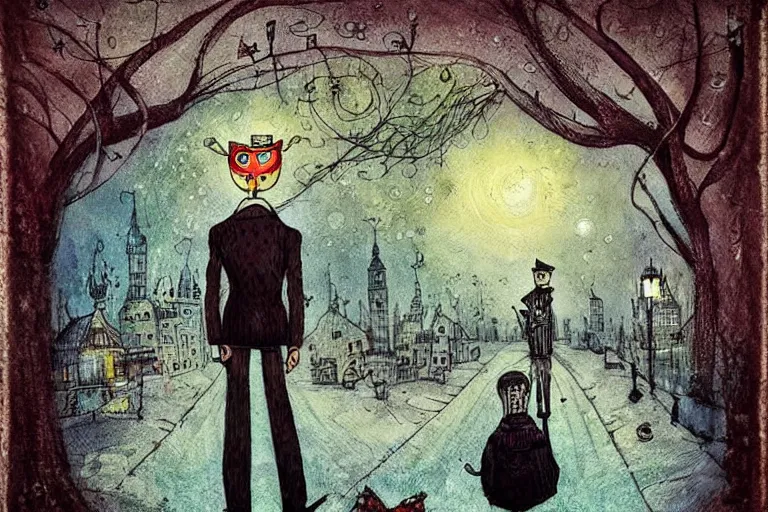 Prompt: a man about town by alexander jansson,