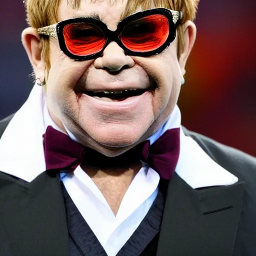 Image similar to Elton John plays football