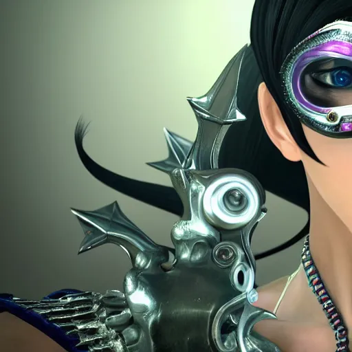 Image similar to Bayonetta looking gorgeous amazing level of detail 8k resolution hyperdetailed photorealism