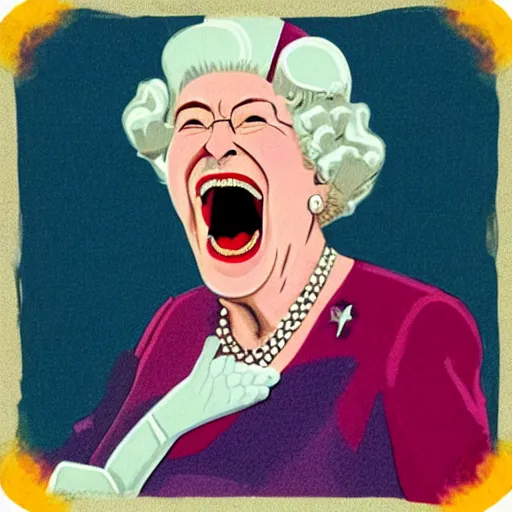 Image similar to queen elizabeth screaming