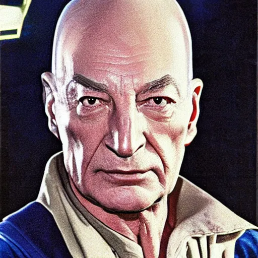 Image similar to caprain picard as a space pirate