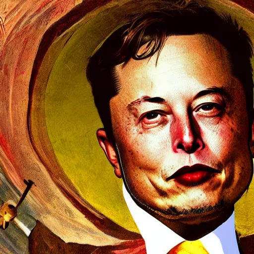 Prompt: elon musk by giotto