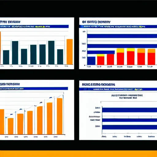 Prompt: a powerpoint presentation for a generic business showing quarterly reports. the data includes graphs and numbers. the content is boring and annoying.