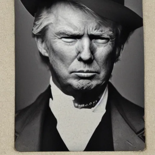 Prompt: an 1 8 0 0 s photo of donald trump playing the role of clint eastwood, squinting at high noon, in the style of a clint eastwood movie, the good, the bad and the ugly, clint eastwood, vibe, donald trump, glory days, justice, american flag, patriotism, apple pie, black and white, artgerm