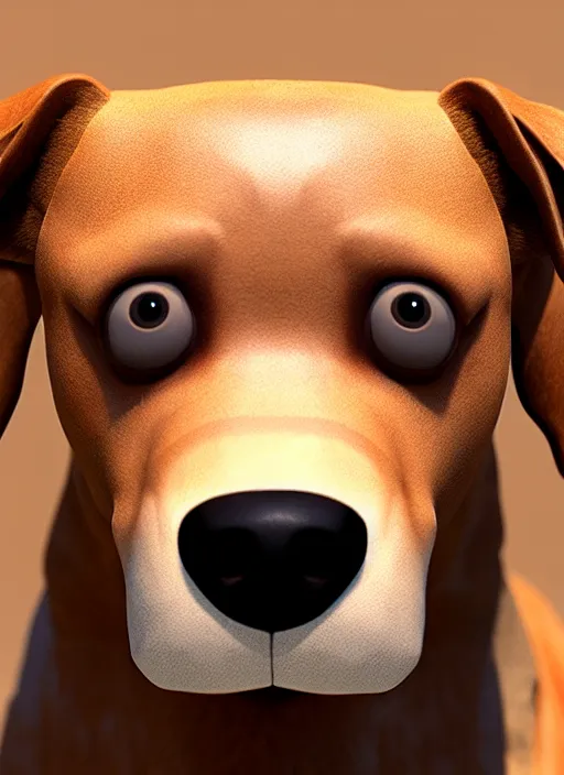 Image similar to jake the dog, realistic, photorealistic, cgi, 3 d render, highly detailed