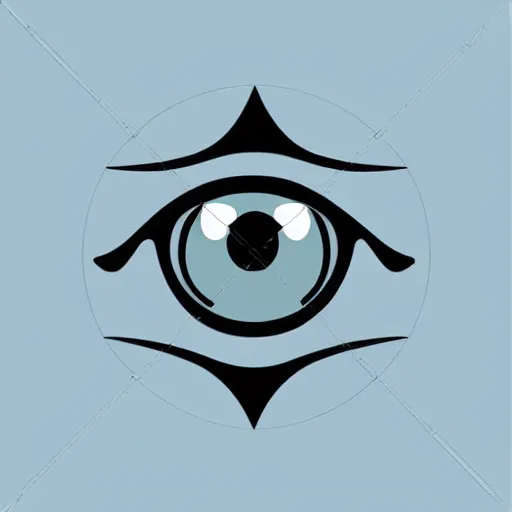 Prompt: owl eye logo, all seeing eye, minimalist, curved, vector art