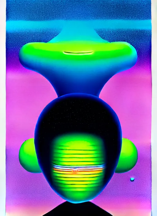 Prompt: alien by shusei nagaoka, kaws, david rudnick, airbrush on canvas, pastell colours, cell shaded, 8 k