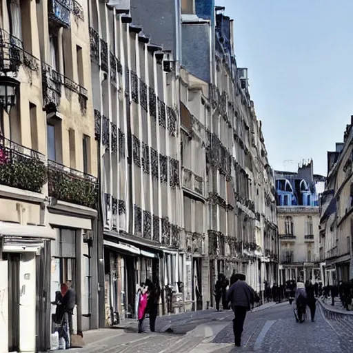 Image similar to une rue de paris en 2 0 2 0