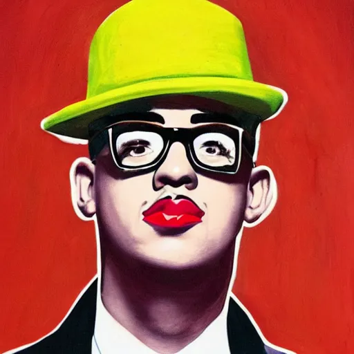 Image similar to bad bunny, benito antonio martinez ocasio portrait