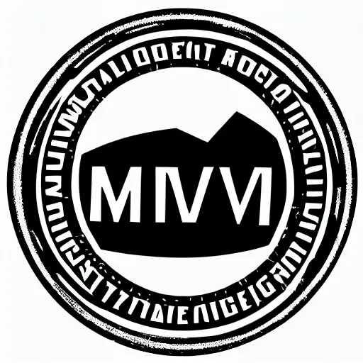 Image similar to round logo, mvl, black and white, highly detailed