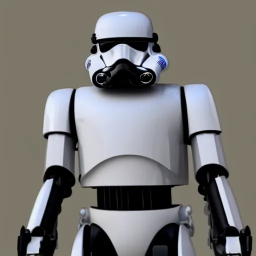 Image similar to robot cop in star wars ( highly detailed )