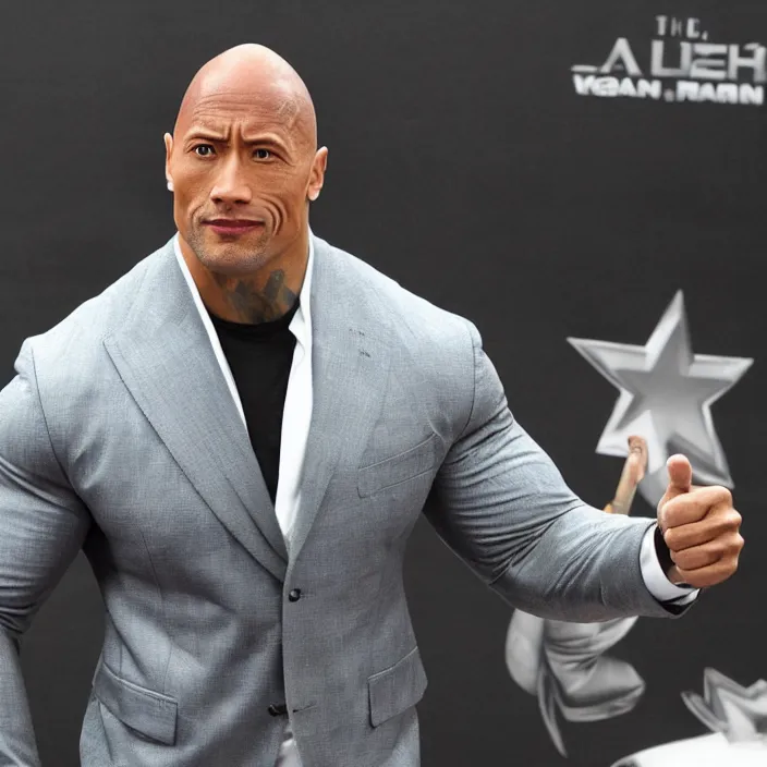 Image similar to dwayne johnson fighting crime, detailed sharp photo