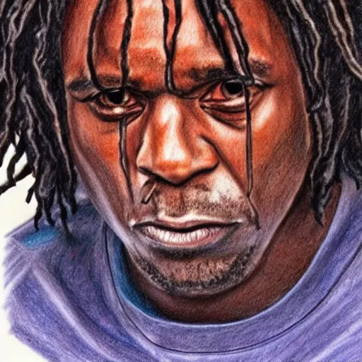 Prompt: Very detailed Chief Keef pencil drawing 4K quality