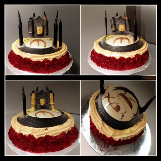 Prompt: Gul Dukat birthday cake