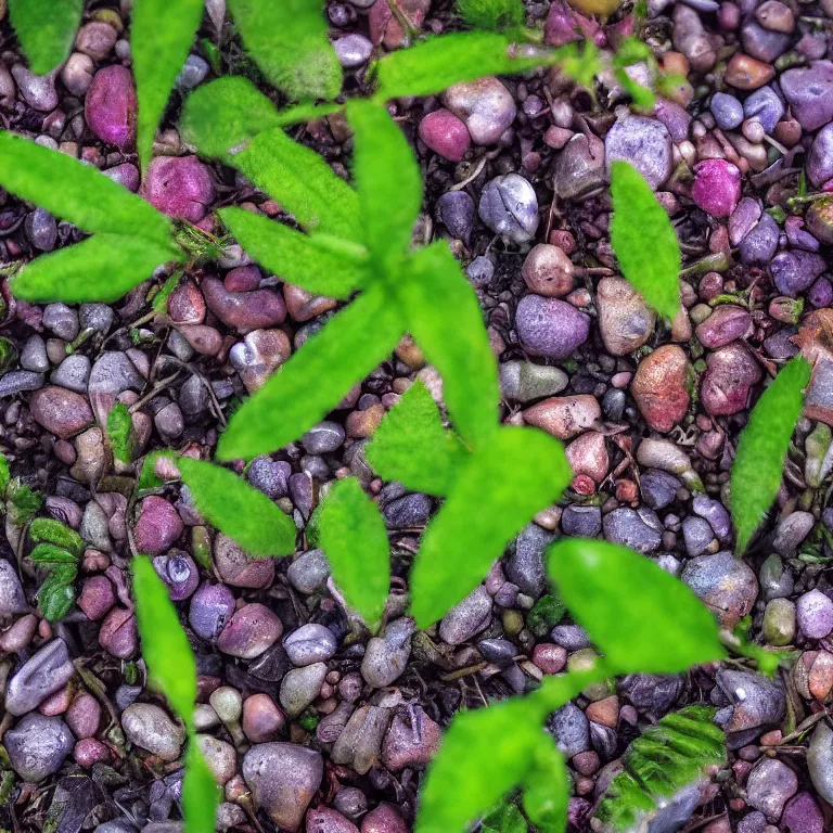 Prompt: a beautiful picture of close up plant sprouts in a fantasy world full of interesting buds fictional and gorgeous, cute animals walking nearby, 8 k resolution, highly detailed, hdr, artwork