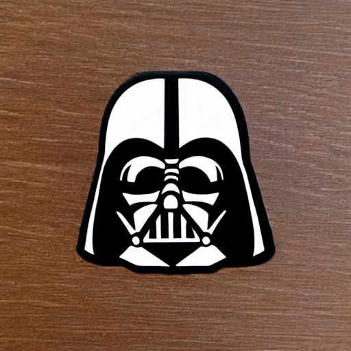 Image similar to symmetrical die cut sticker, darth vader