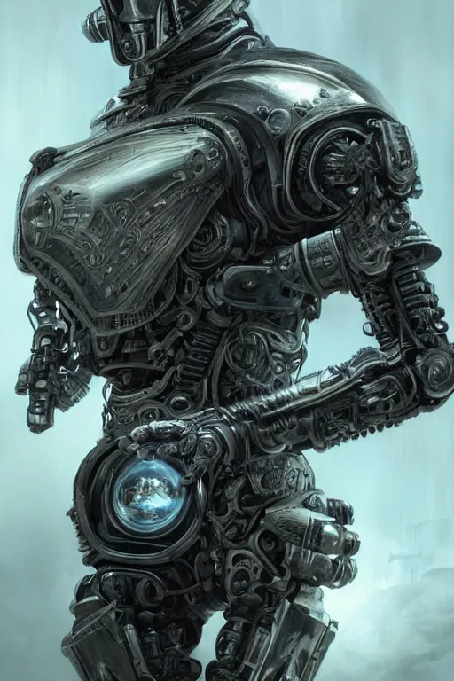 Prompt: Ultra realistic illustration, robot holding a human skull in it's hands, rune-engraved armor, cyberpunk, sci-fi, fantasy, intricate, elegant, highly detailed, digital painting, artstation, concept art, smooth, 8k octane render, extremely hyperdetailed, intricate complexity, sharp focus, illustration, art by artgerm and greg rutkowski and beeple