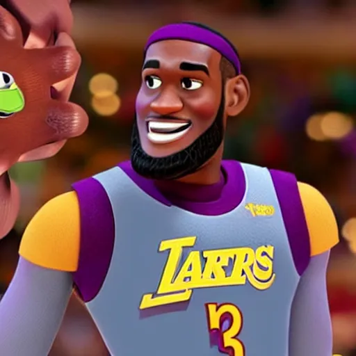 Prompt: lebron james in toy story