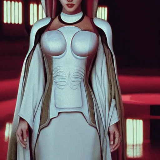 Prompt: monica bellucci as padme amidala in star wars attack of the clones