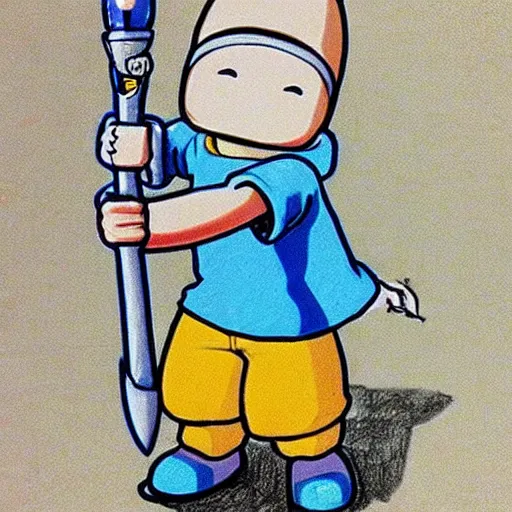 Prompt: finn the human drawn by akira toriyama