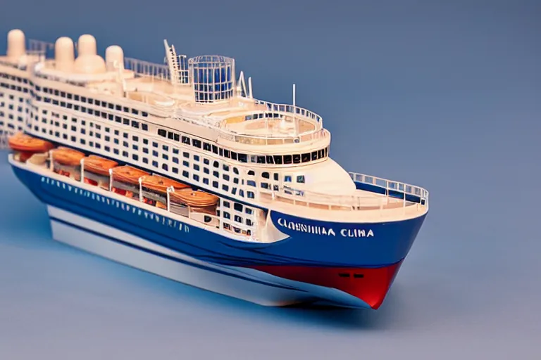 Prompt: fisher cruiseship, california scene from tv show hyper detailed 5 5 mm 8 5 mm, toy photography, made out of plastic