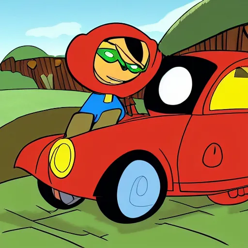 Prompt: Codename: Kids Next Door advanced tech industries produced all purpose automobile