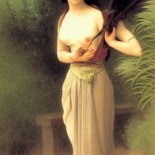 Image similar to yuli ban, drawn by william - adolphe bouguereau