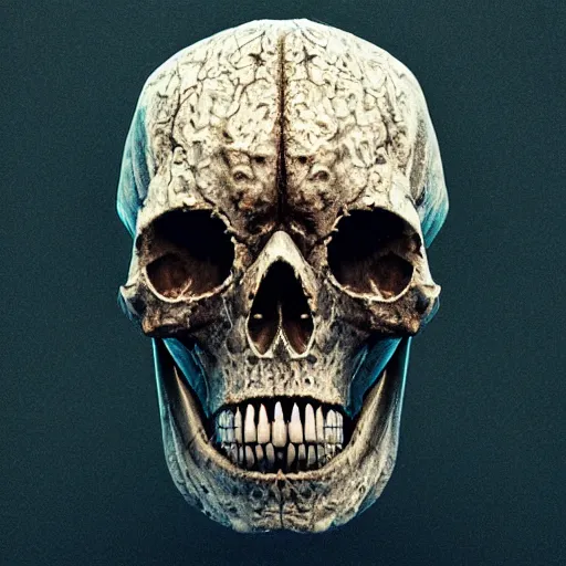 Image similar to portrait_of_a_melting_skull._intricate_abstract._intricate_artwork._by_Tooth_Wu_wlop_beeple_dan_mumford._octane_render_trending_on_artstat