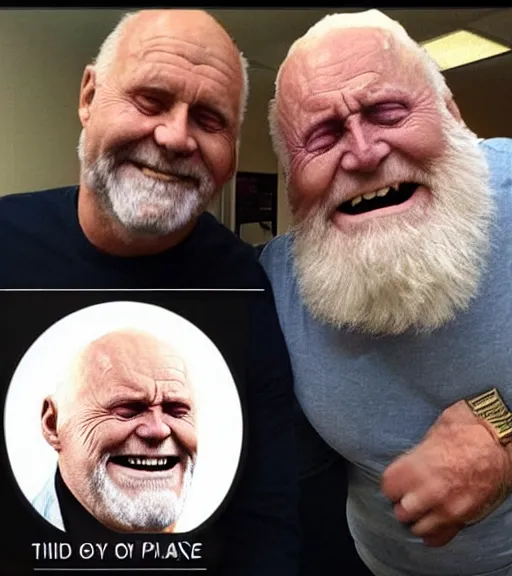 Prompt: hide the pain harold as thanos