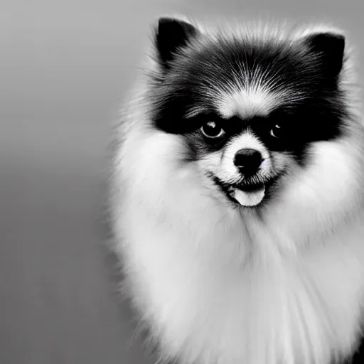 Image similar to Great Pomeranian, photorealistic, photography, wife angle